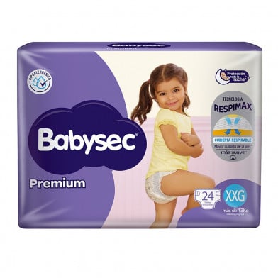 Pañales Babysec Premium XXG 24 Unidades