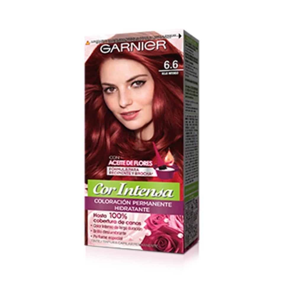 Tinta Garnier Nutrisse Cor Intensa N°6.6 Rojo Intenso 