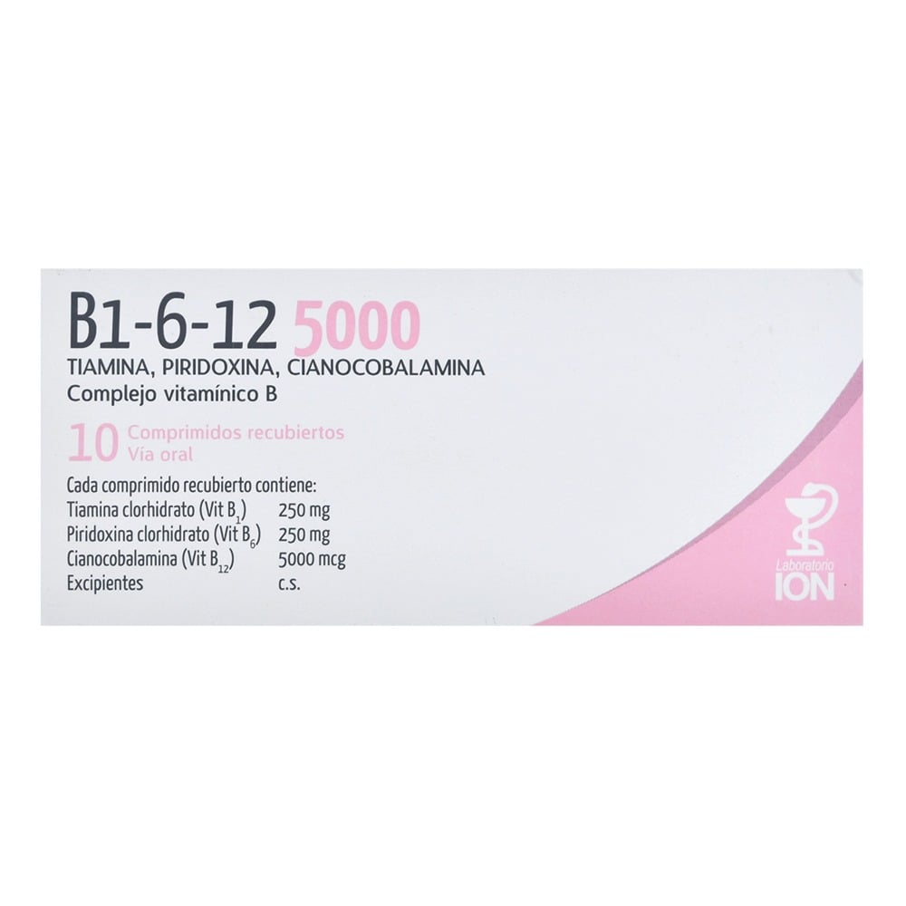 B1 B6 B12 5000 10 Comprimidos Recubiertos
