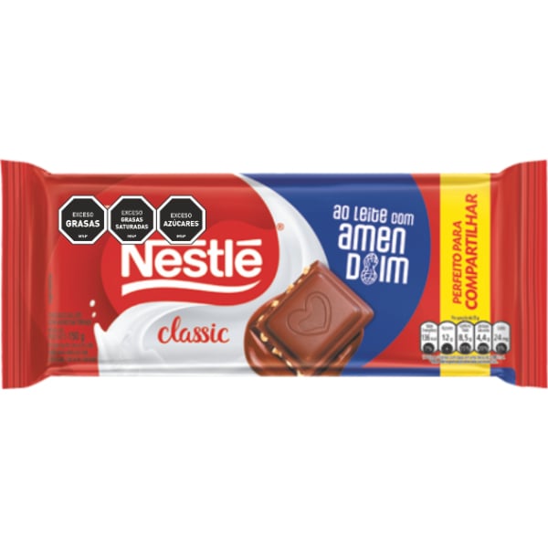 Tableta de Chocolate Nestlé Classic Amendoim 150 g