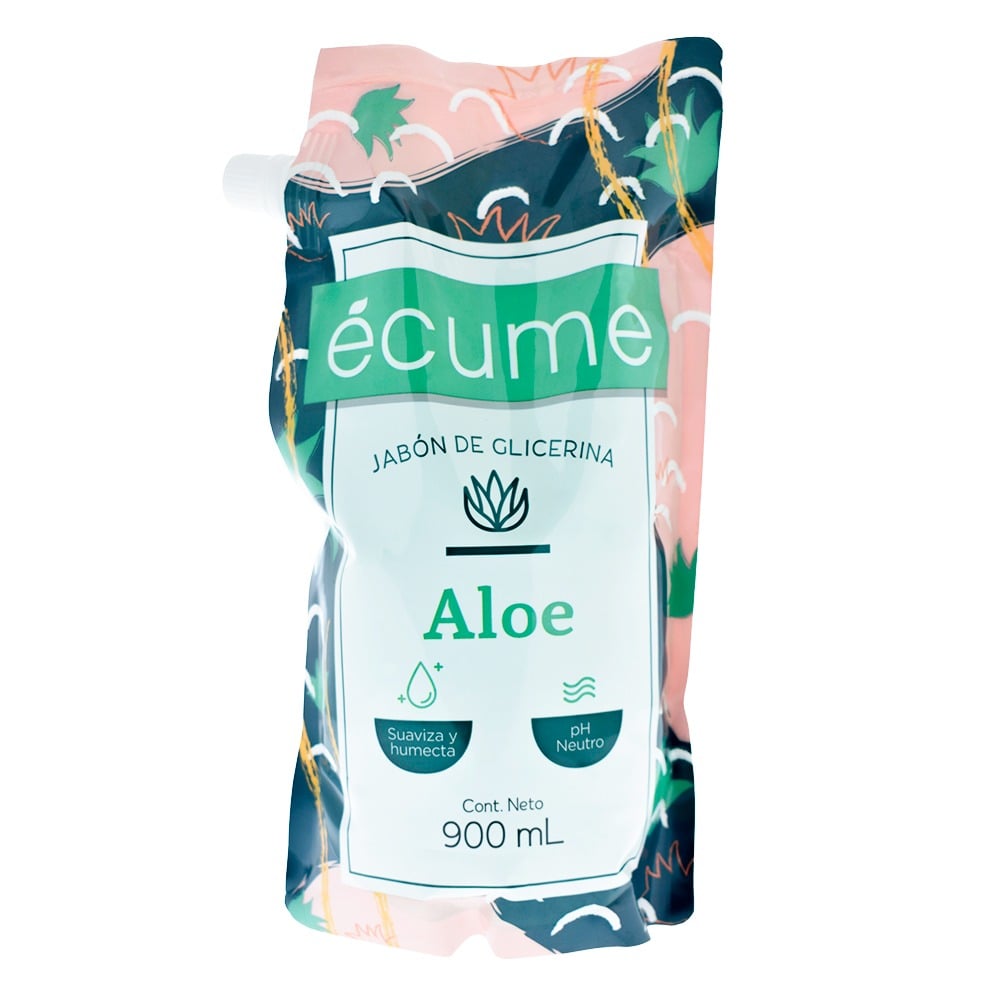 JABÓN LÍQUIDO ECUME ALOE REPUESTO 900ML.
