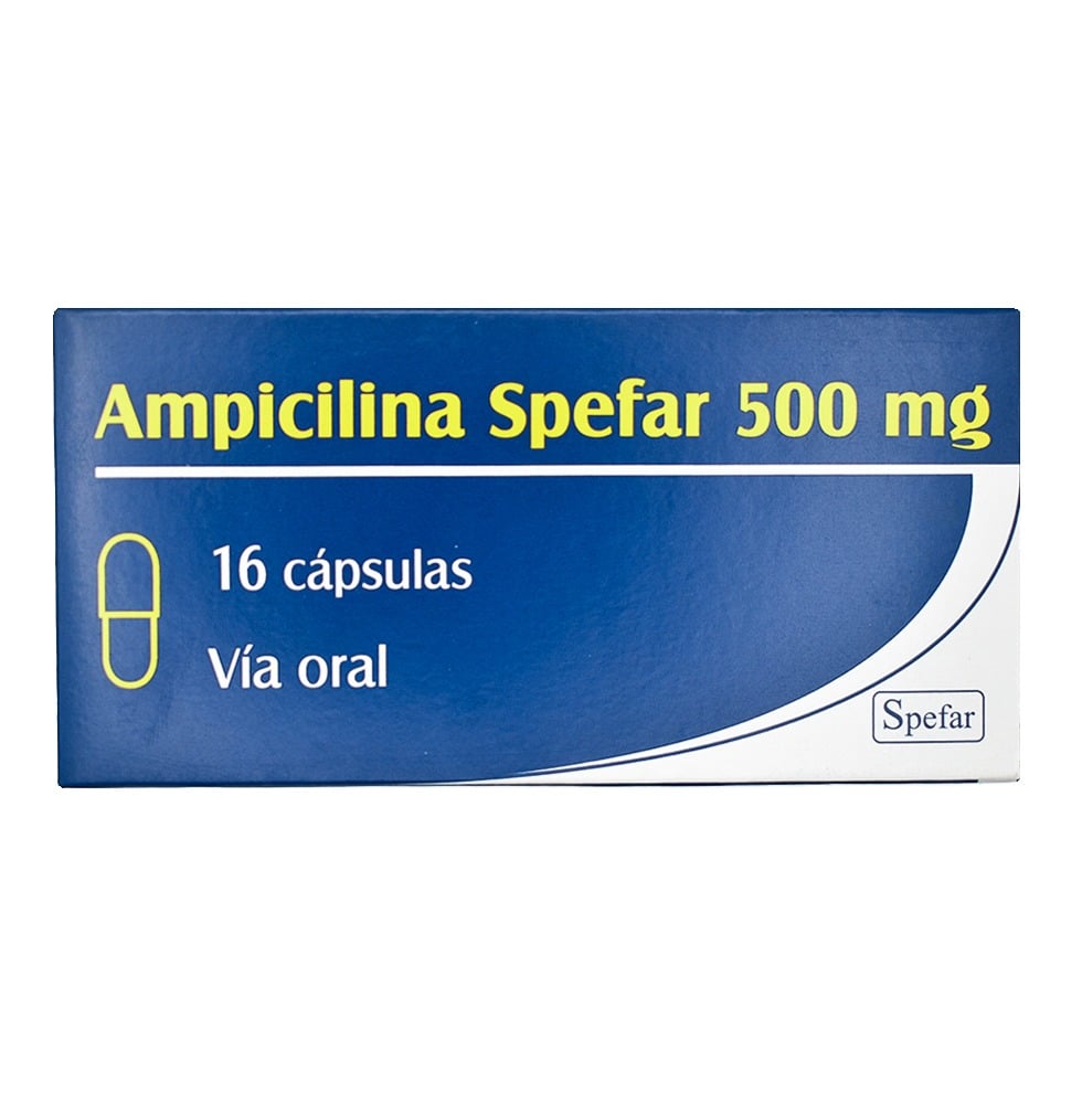 Ampicilina Spefar 500 mg 16 Cápsulas