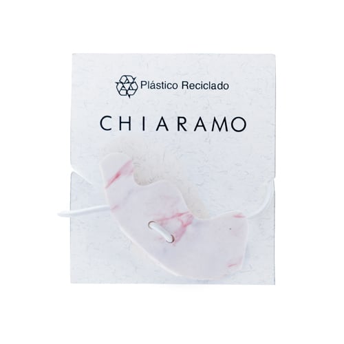 Gomita para el Pelo Chiaramo Wave Blanco y Rosa 1 Unidad