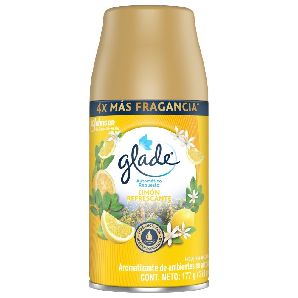 Repuesto Aromatizante de Ambiente Automático Glade Limón Refrescante 175 g