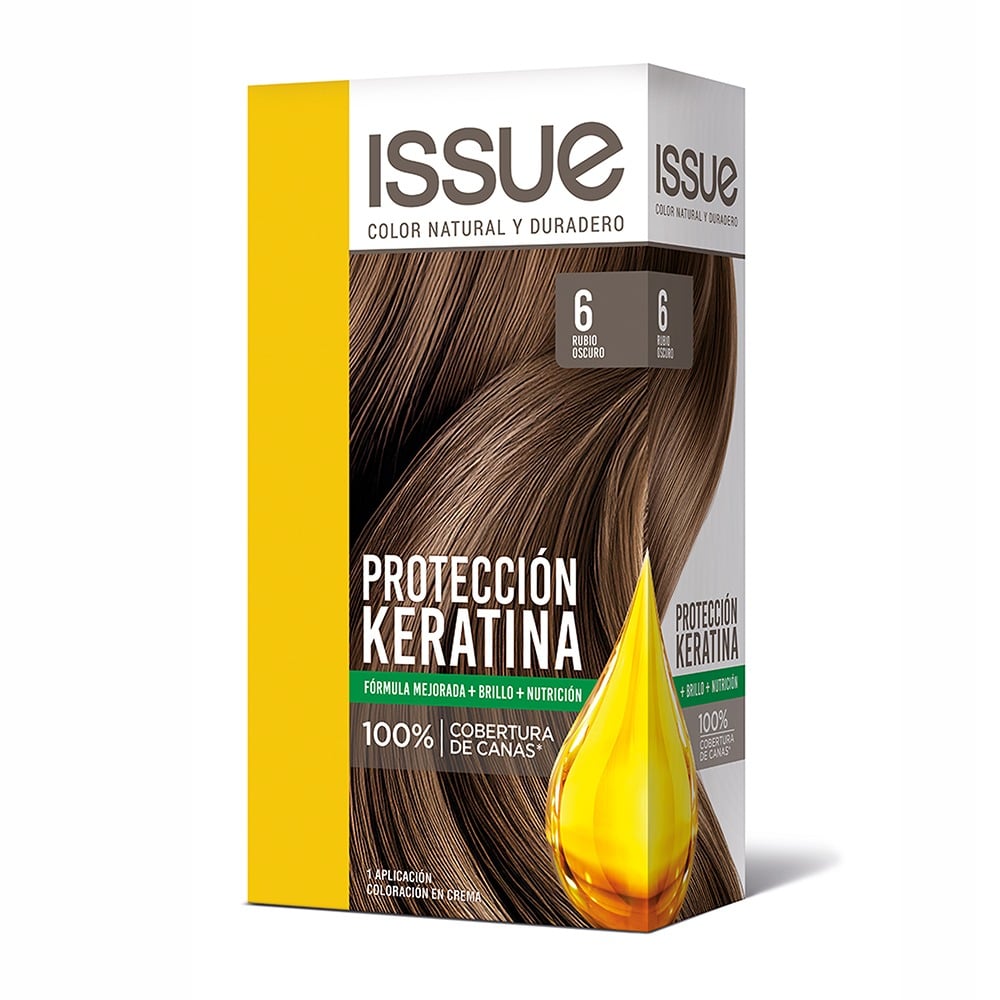 Kit Tinta Issue Keratin Color N°6 Rubio Oscuro