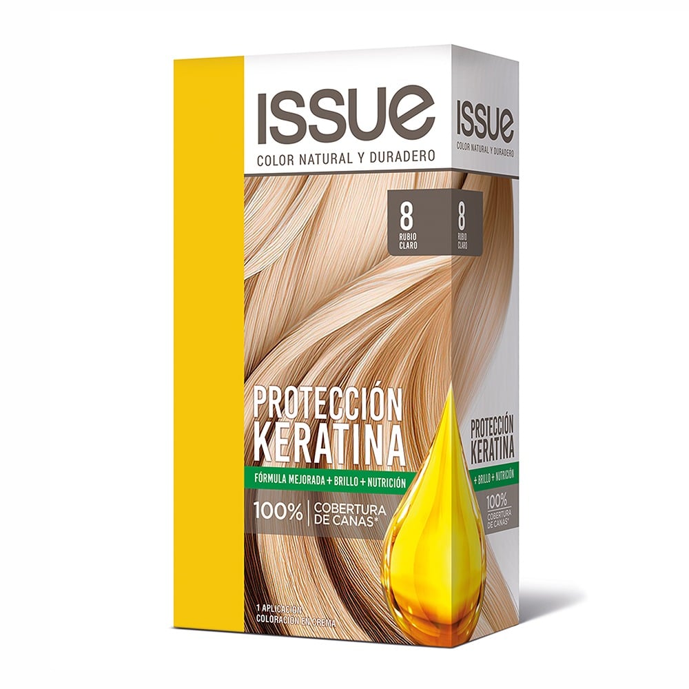 Kit Tinta Issue Keratin Color N°8 Rubio Claro