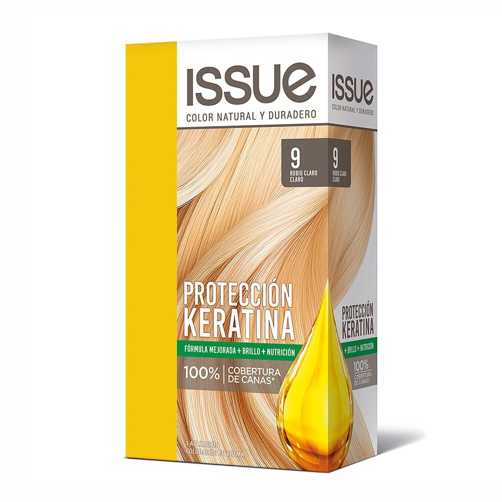 Kit Tinta Issue Keratin Color N°9 Rubio Claro Claro