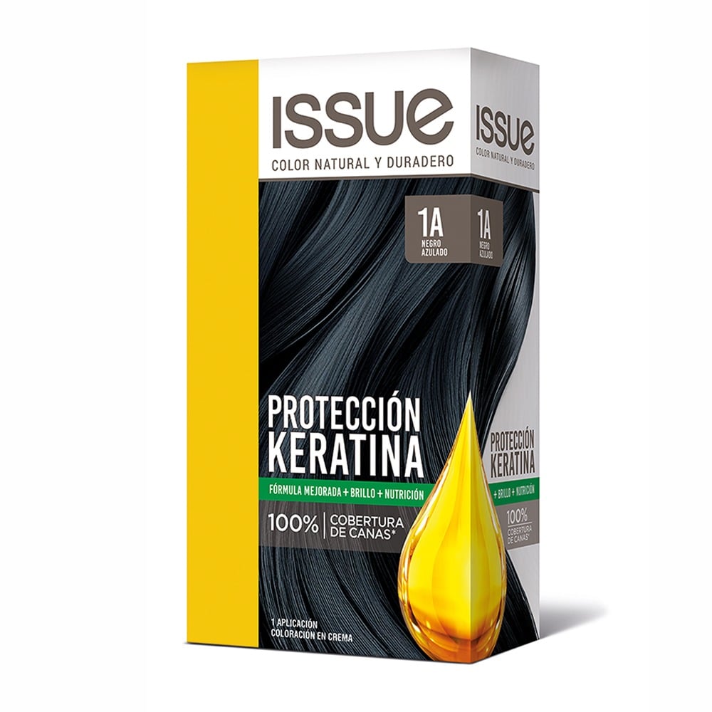 Kit Tinta Issue Keratin Color N°1A Negro Azulado