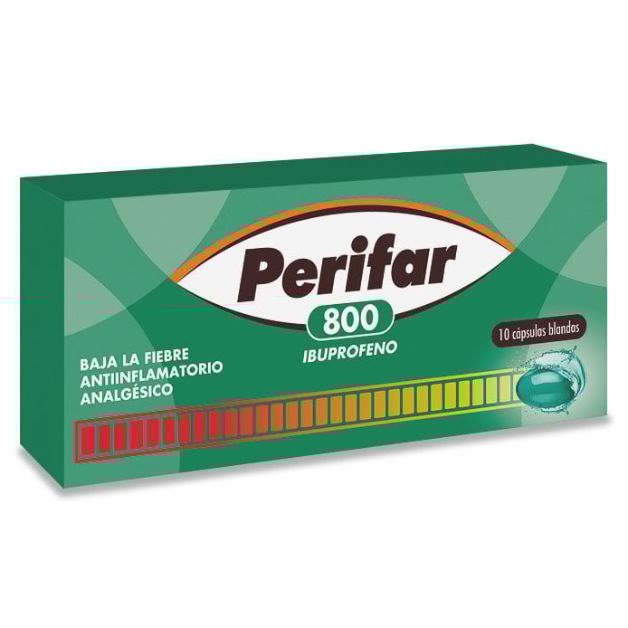 Perifar 800 mg 10 Cápsulas Blandas