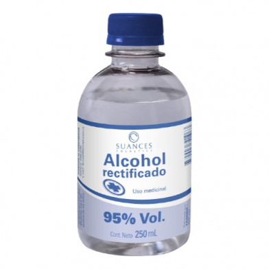 Alcohol Rectificado 95° Suances 250 ml
