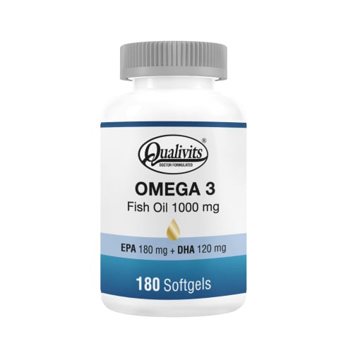 Omega 3 Qualivits Fish Oil 1000 mg 180 Cápsulas