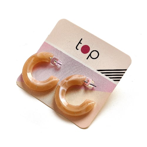 Caravanas Top Símil Marmol