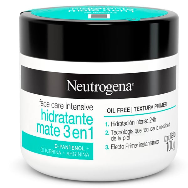Crema Neutrógena Hidratante Matte 3 en 1 100 g