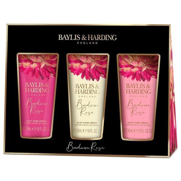 Set Baylis & Harding Boudoire Rose Han Cream 50 ml 3 Unidades