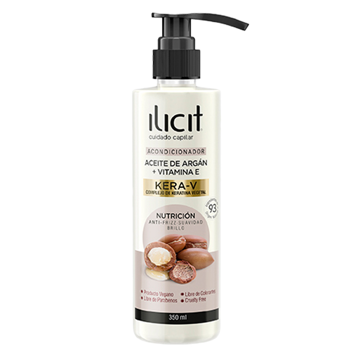 Acondicionador Ilicit Aceite de Argán + Vitamina E Kera-V Nutrición 350 ml