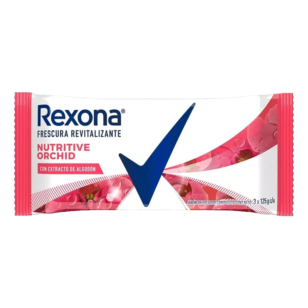 Jabón en Barra Rexona Orchid Corporal 125 g 3 Unidades