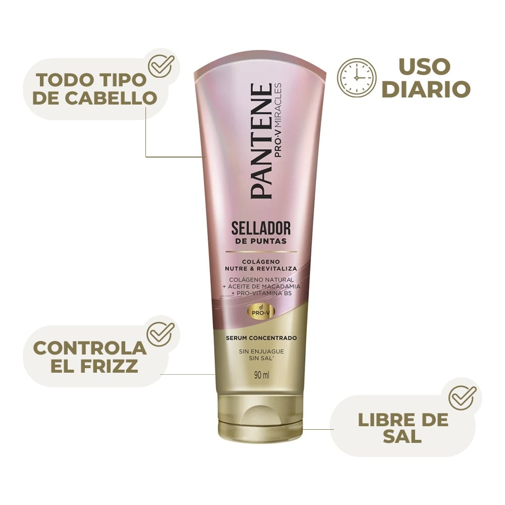 Tratamiento Pantene Colágeno Sellado de Puntas 90 ml