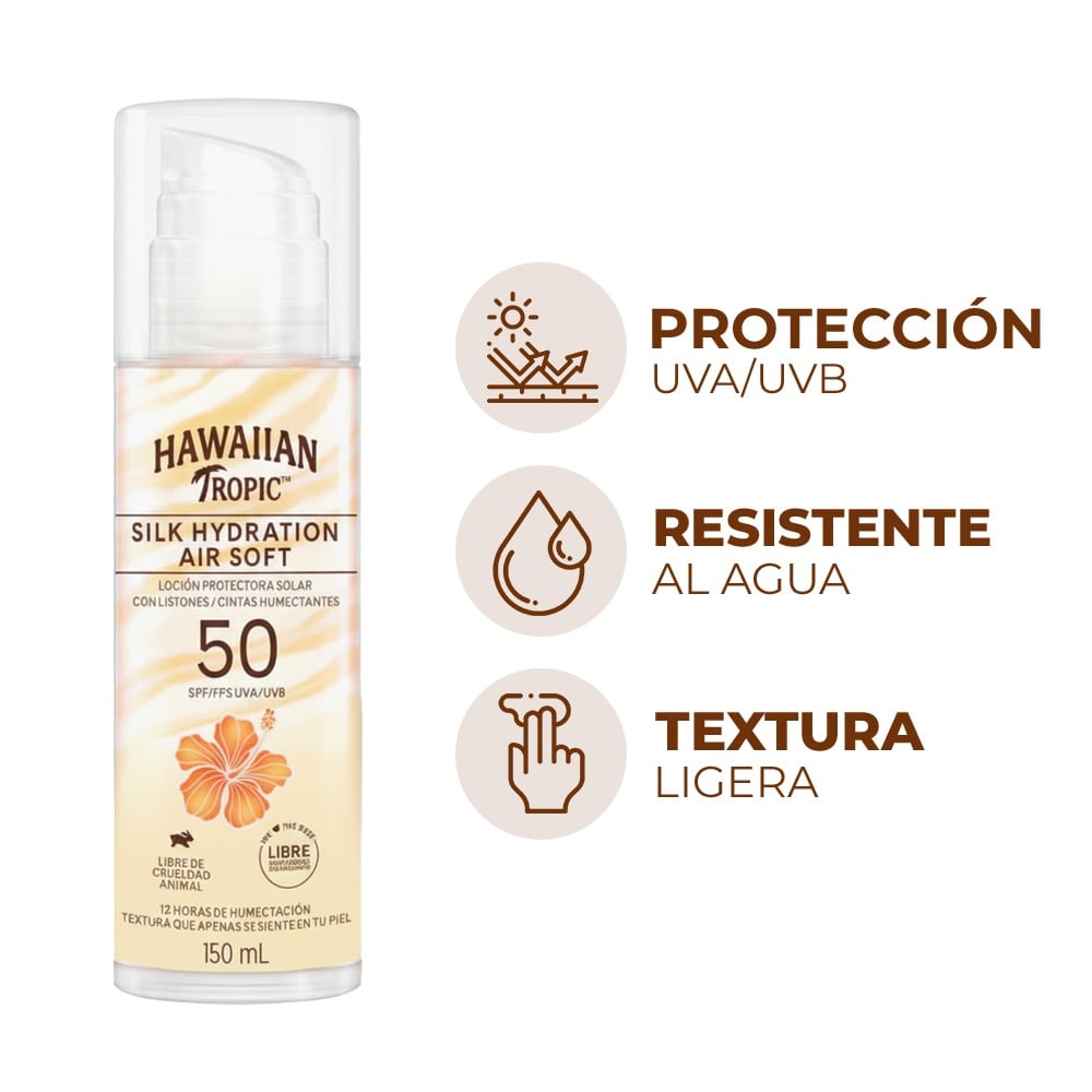 Protector Solar Hawaiian Tropic Air Soft FPS50 150 ml