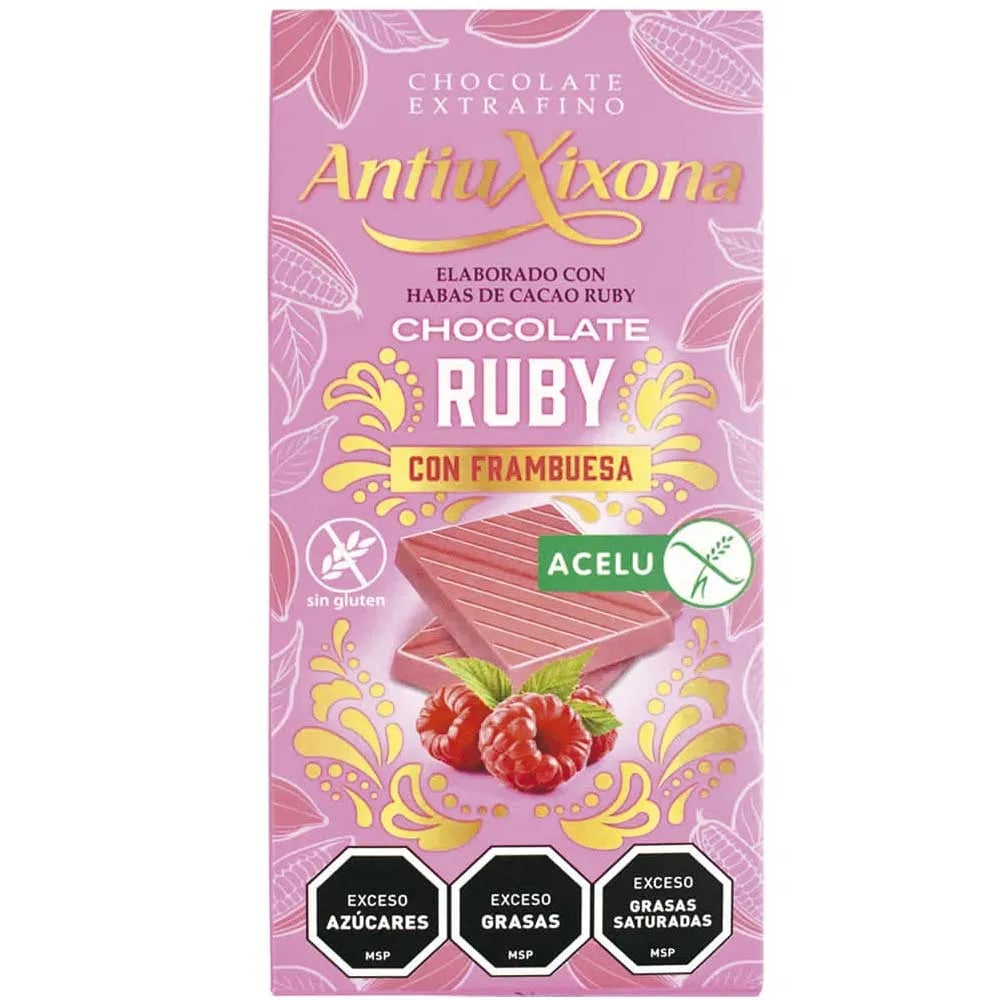 Chocolate Antiuxixona Ruby con Frambuesa 100 g