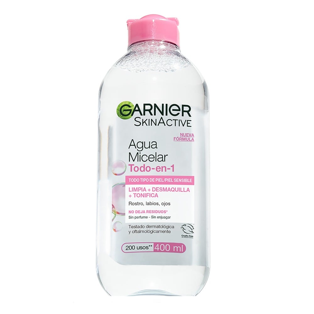 Agua Micelar Garnier Skin Active Todo en 1 400 ml