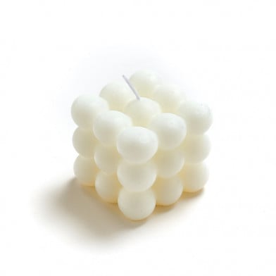 Vela Decorativa Farma Hogar Cubo Blanca