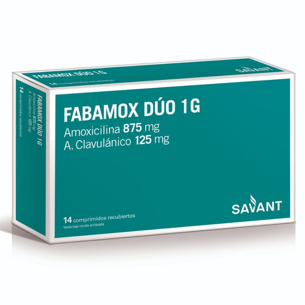 Fabamox Dúo 1 g 875 mg/125 mg 14 Comprimidos Recubiertos