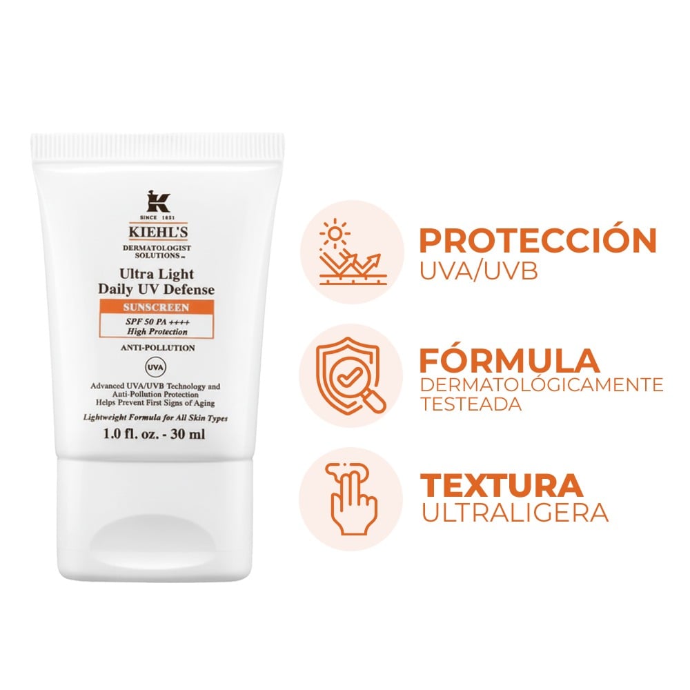 Protector Solar de Rostro Kiehl's SPF50 Hidratante con Acabado Mate 30 ml