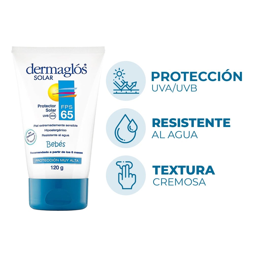 Protector Solar Dermaglós Bebés FPS65 120 g