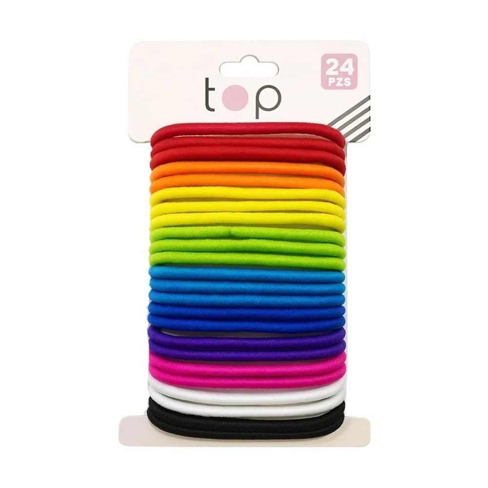 Gomitas para el Pelo Top Finas Varios Colores 24 Unidades