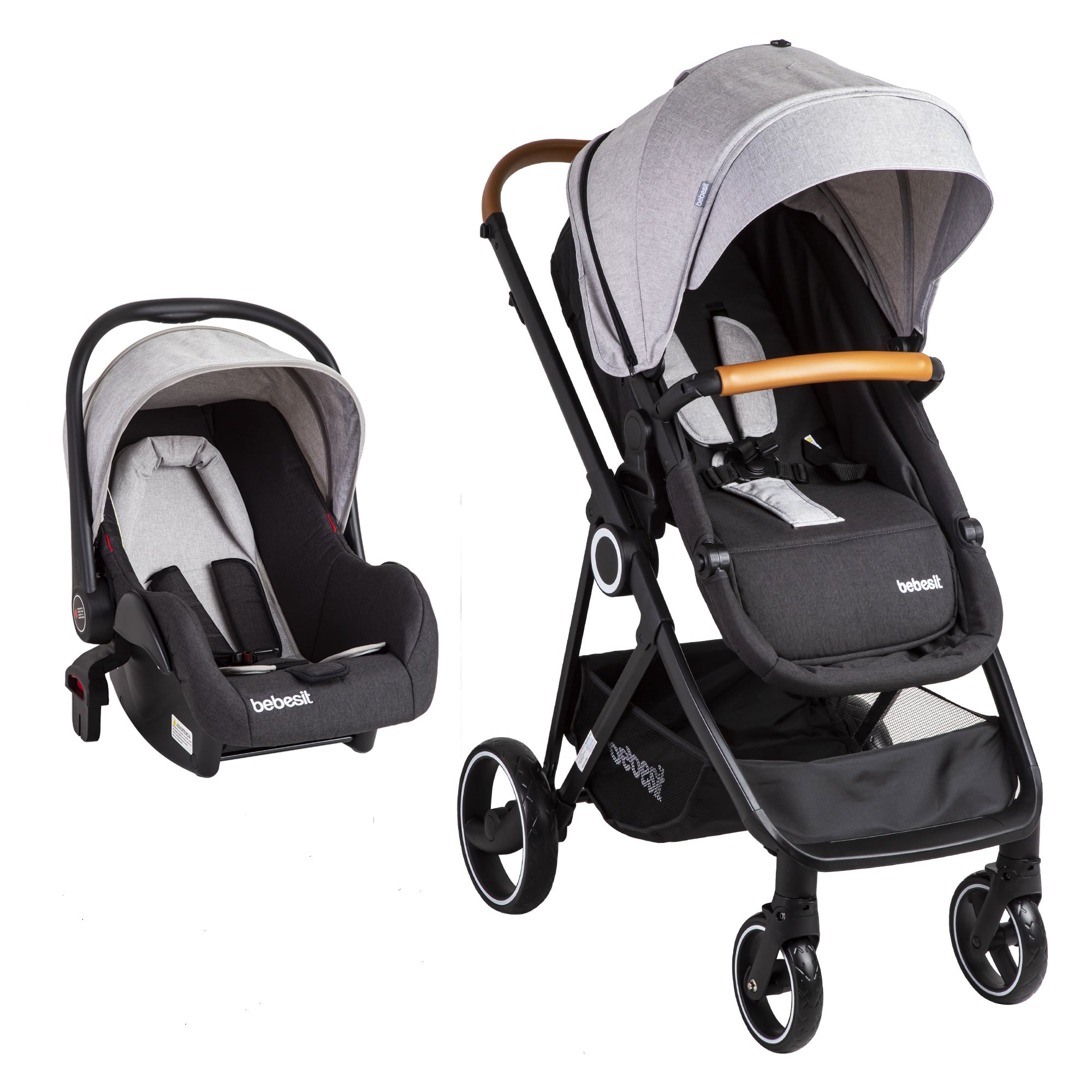 Cochecito Travel System Bebesit Cosmos Gris