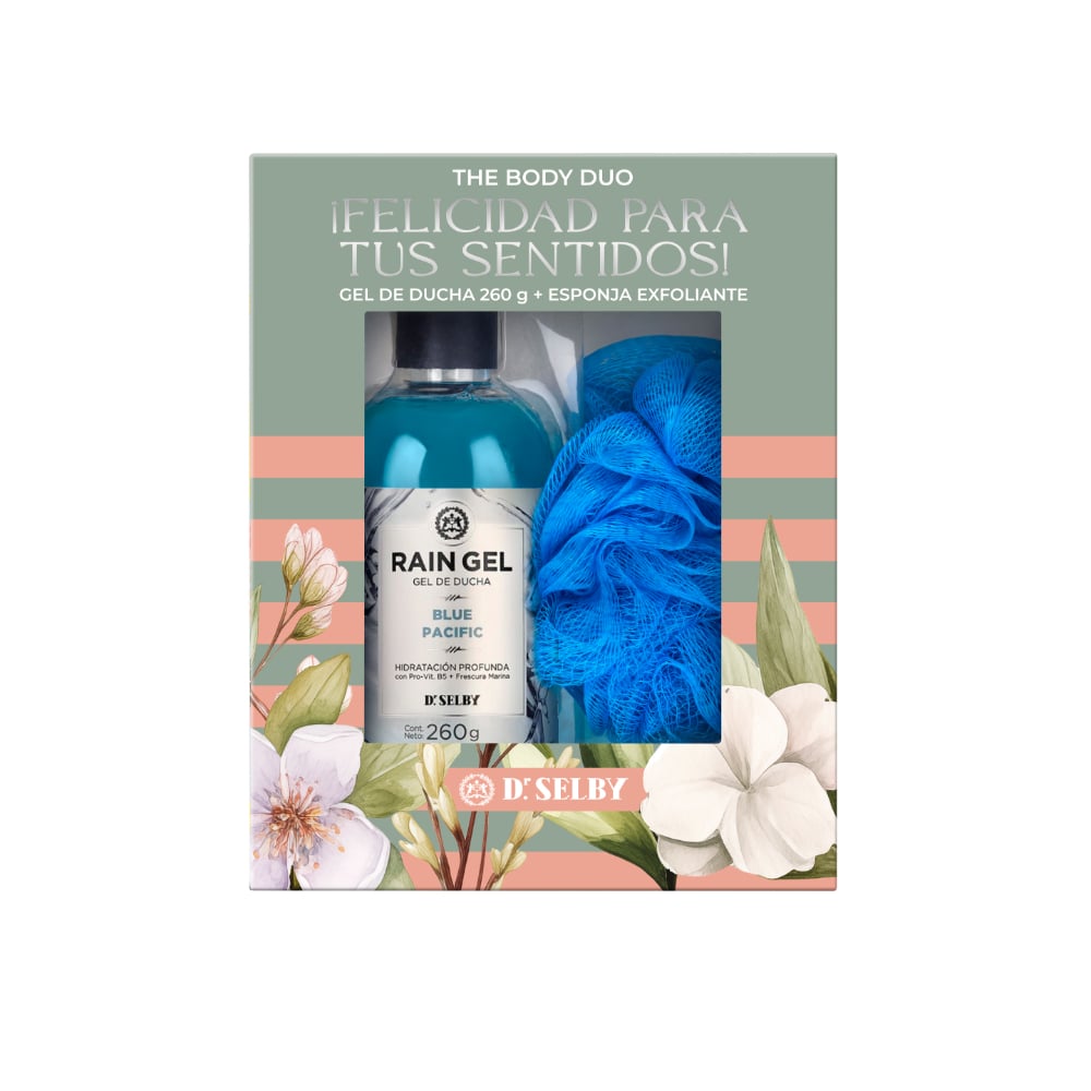 Gel de Ducha Rain Gel Blue Pacific Corporal 260 ml + Esponja