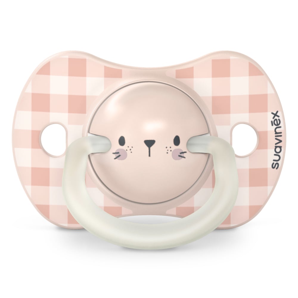 Chupete Fisiológico Suavinex SX PRO Silicona Nocturno 6 a 18 Meses Rosa 2 Unidades