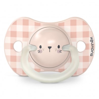 Chupete Fisiológico Suavinex SX PRO Silicona Nocturno 6 a 18 Meses Rosa 2 Unidades