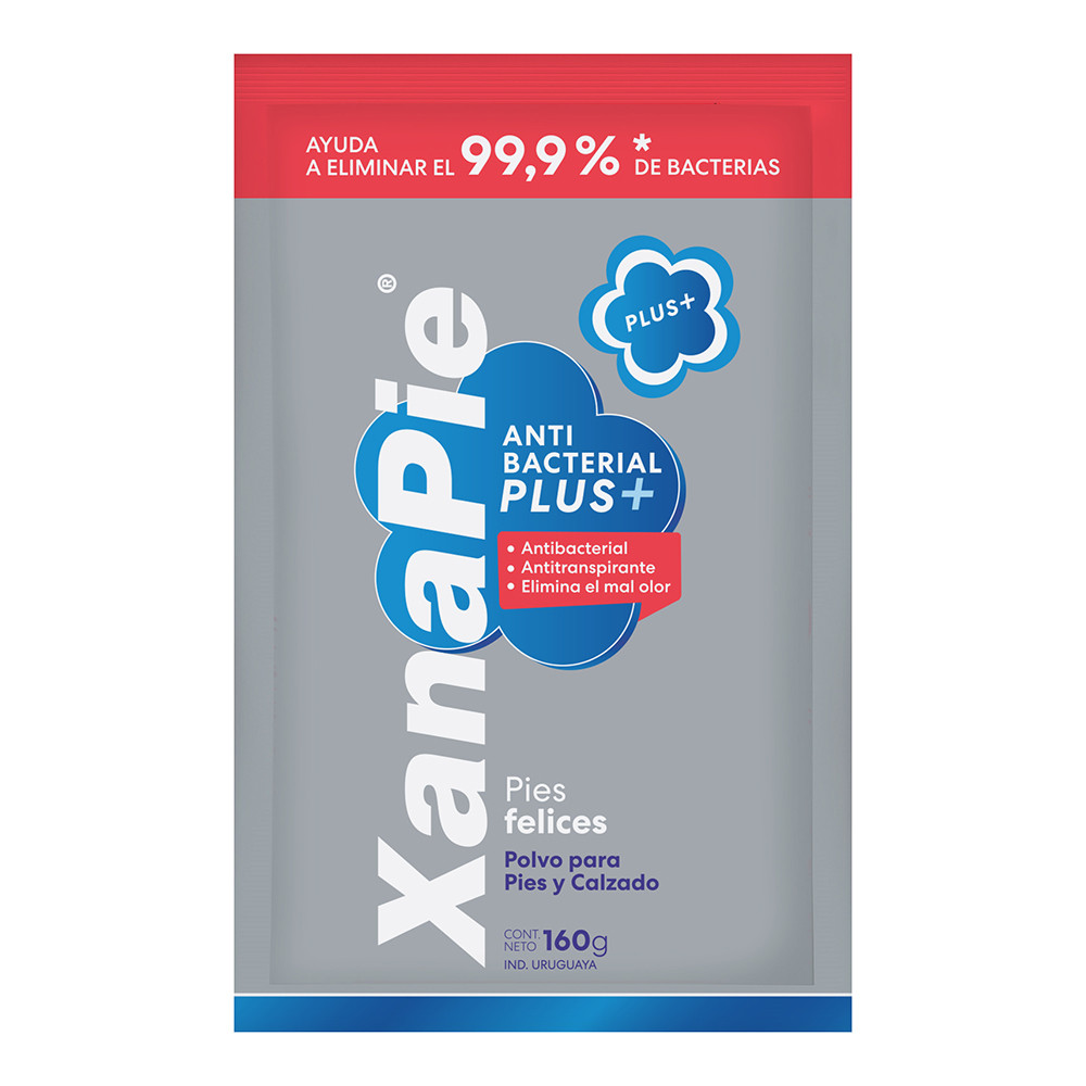Bolsa de Repuesto Talco Pédico Xanapie Plus+ Antibacterial 160 g