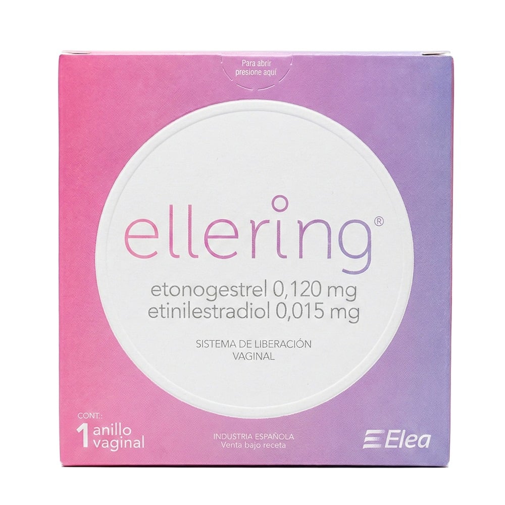 Ellering 0.120 mg/0.015 mg 1 Anillo Vaginal