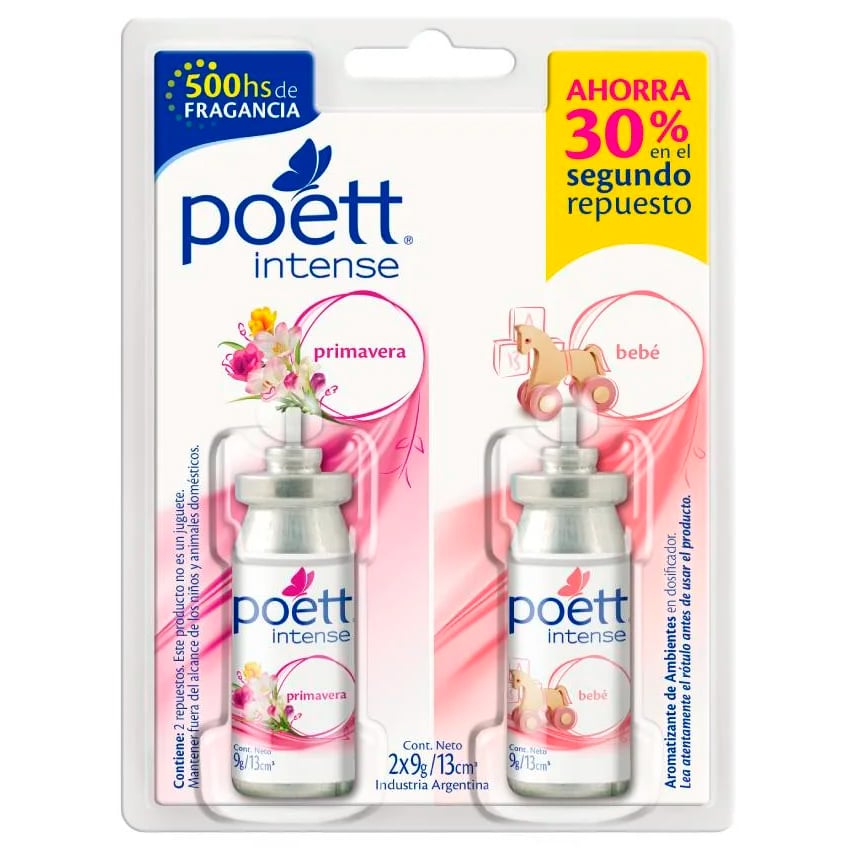 Repuesto de Aromatizante Poett Intense Primavera + Solo Para Ti