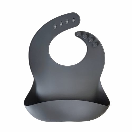 Babero Storki de Silicona Gris