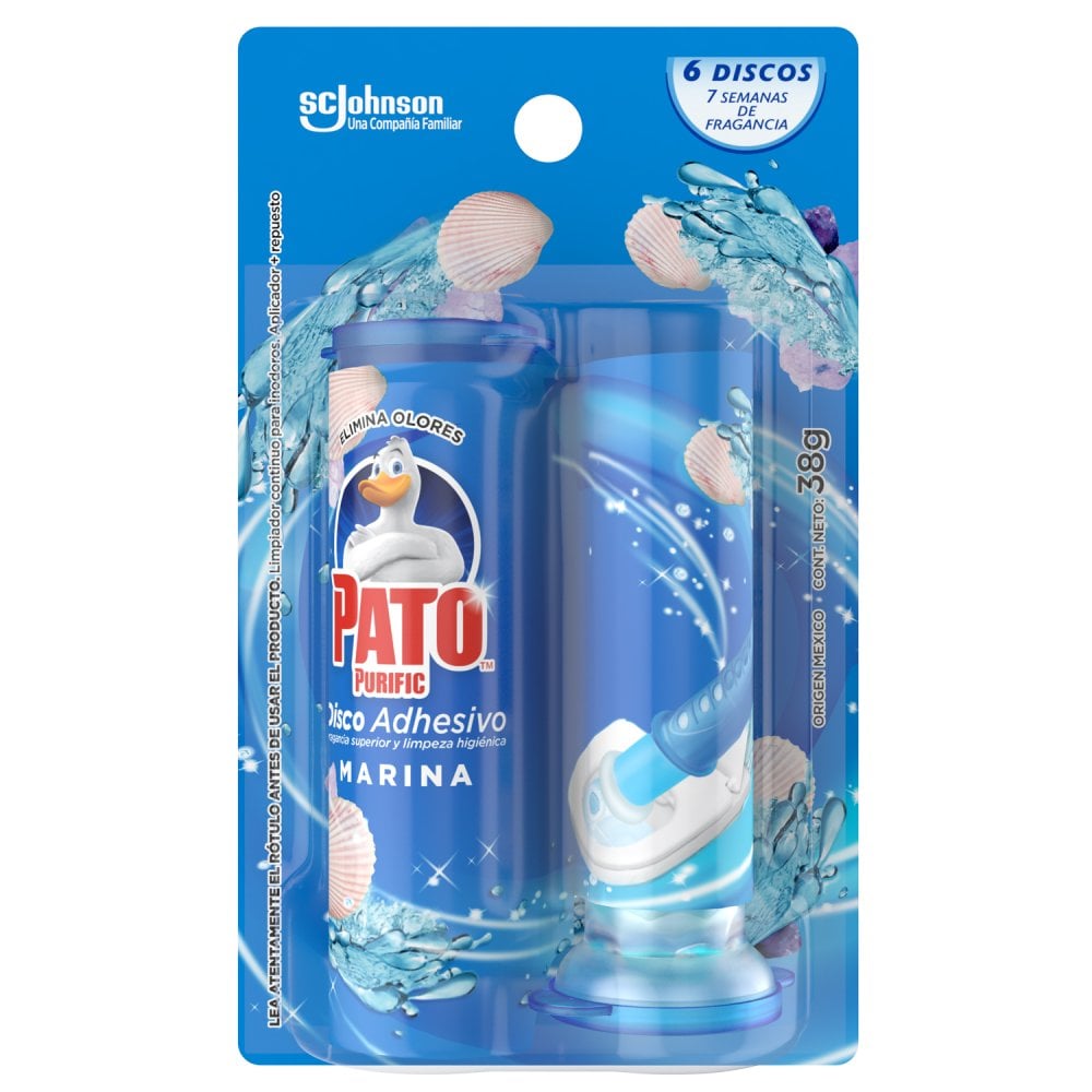 Discos Adhesivos para Inodoro Pato Marina Aplicador + Repuesto 38 g