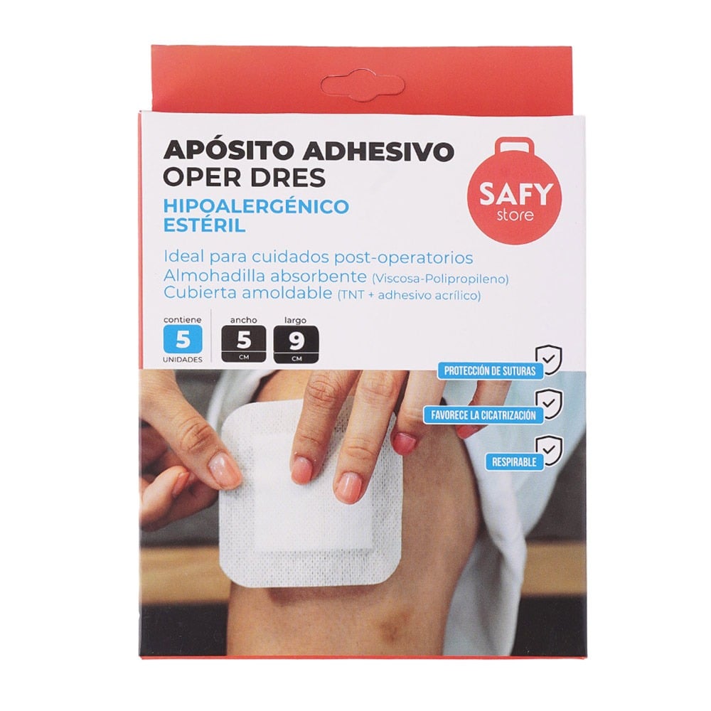 Apósitos Adhesivos Safy 9 x 5 cm 5 Unidades