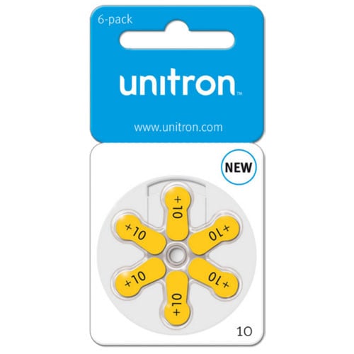 Pilas Unitron para Audífonos Tipo 10