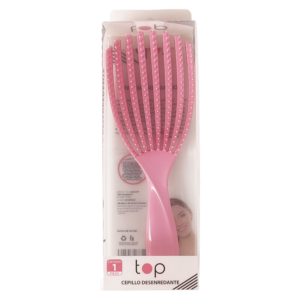 Cepillo para el Pelo Top Desenredante Rosado