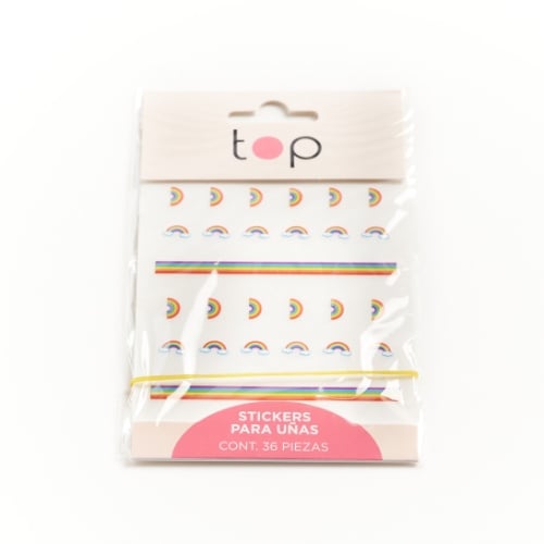 Stickers para Uñas Top Arcoíris 36 Unidades