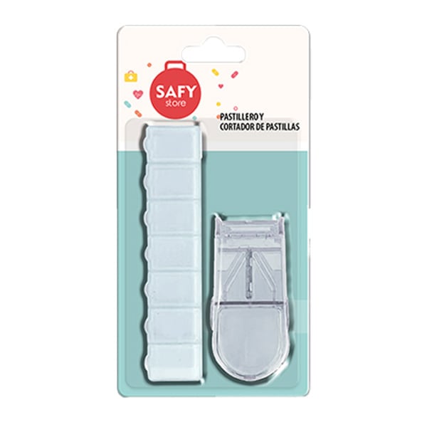 Pastillero + Cortador de Pastillas Safy