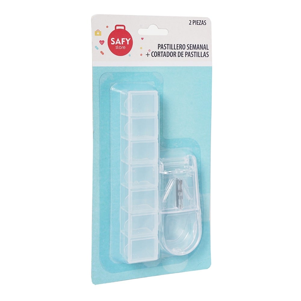 Pastillero + Cortador de Pastillas Safy