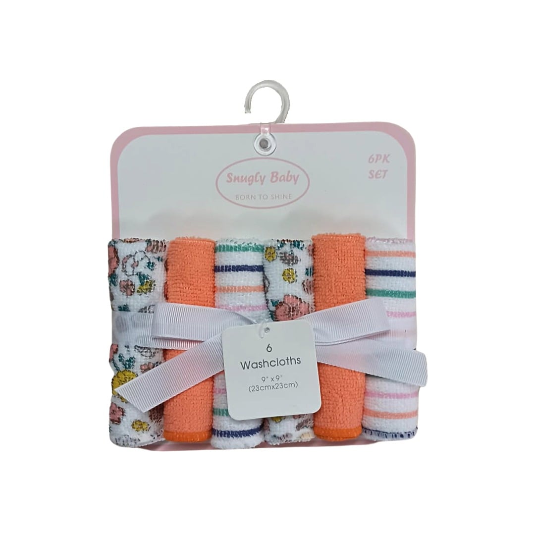 Set 6 Babitas Akas Coral y Blanco