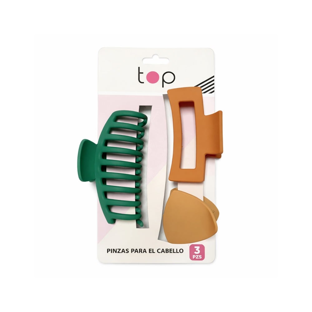 Pinzas para el Pelo Top 3 Unidades Varios Colores y Formas