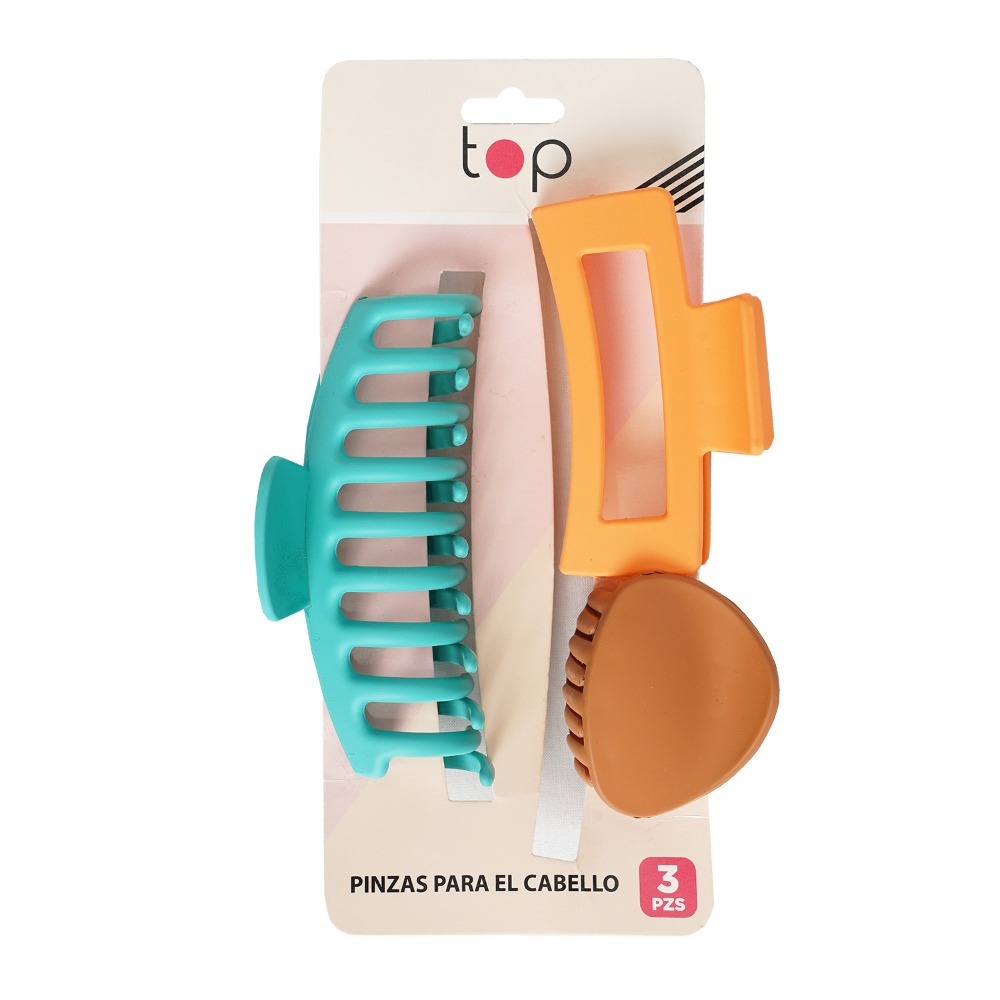 Pinzas para el Pelo Top 3 Unidades Varios Colores y Formas