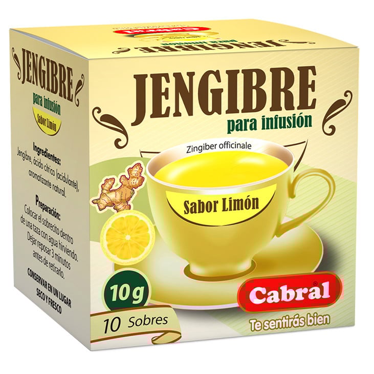 TE JENGIBRE CON LIMON CABRAL 10 SAQUITOS