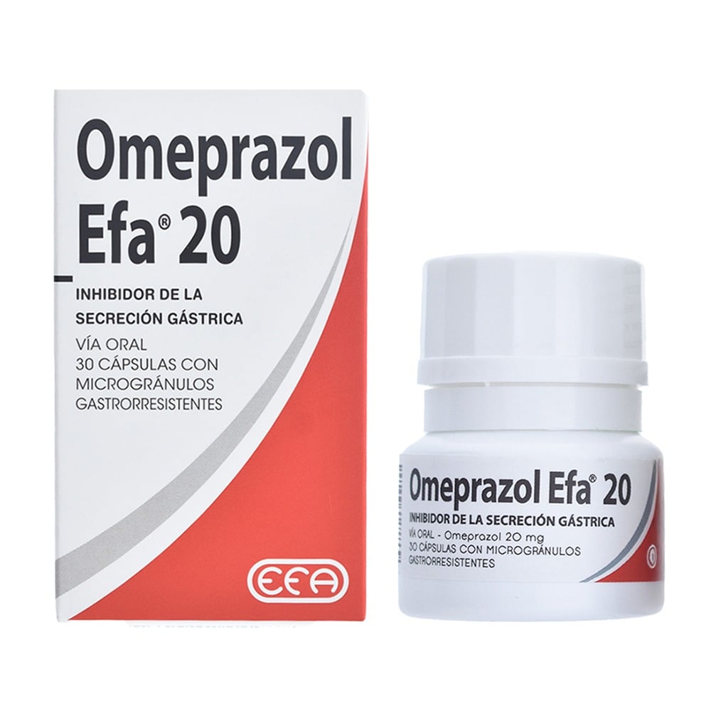 Omeprazol Efa 20 mg 30 Cápsulas Gastrorresistentes