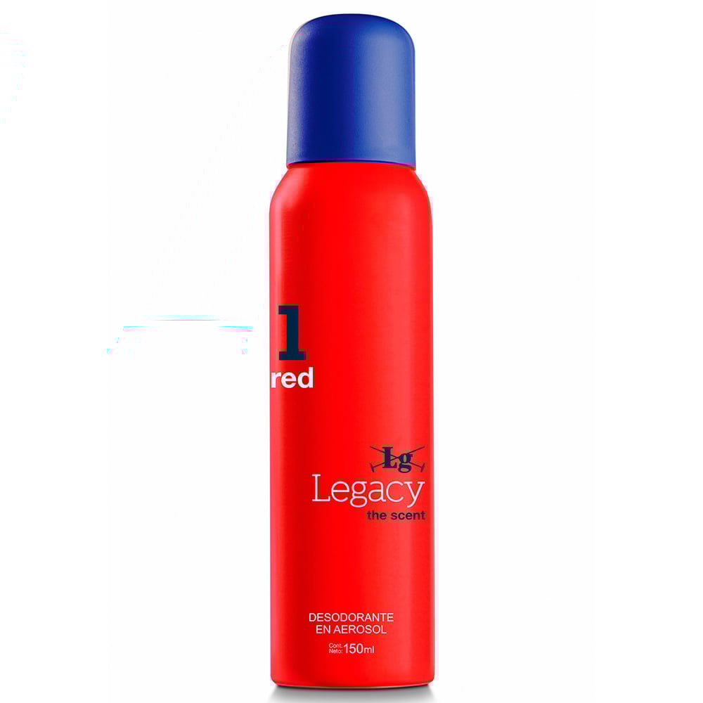 Desodorante en Aerosol Legacy N°1 Rojo 150 ml